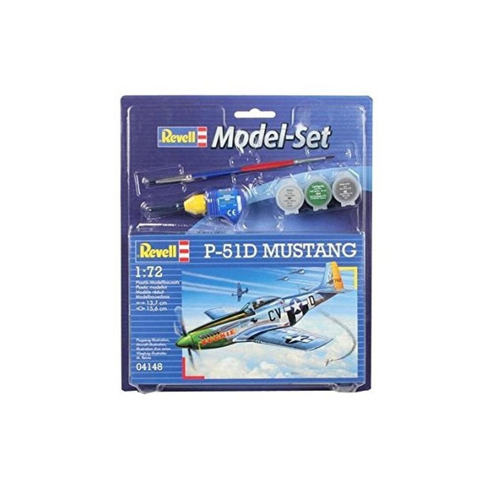 Revell 1/72 P-51D Mustang Model Set with Paint