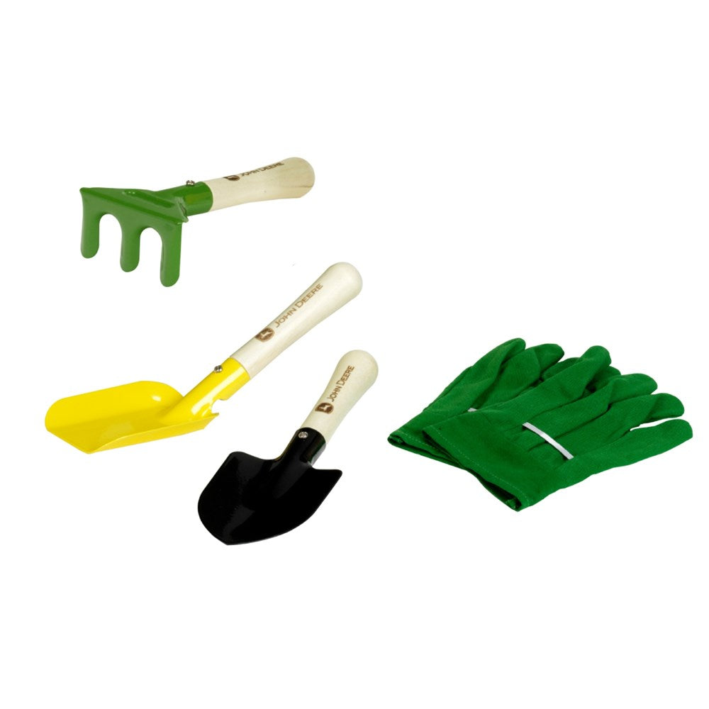 John Deere Metal Wheelbarrow Set