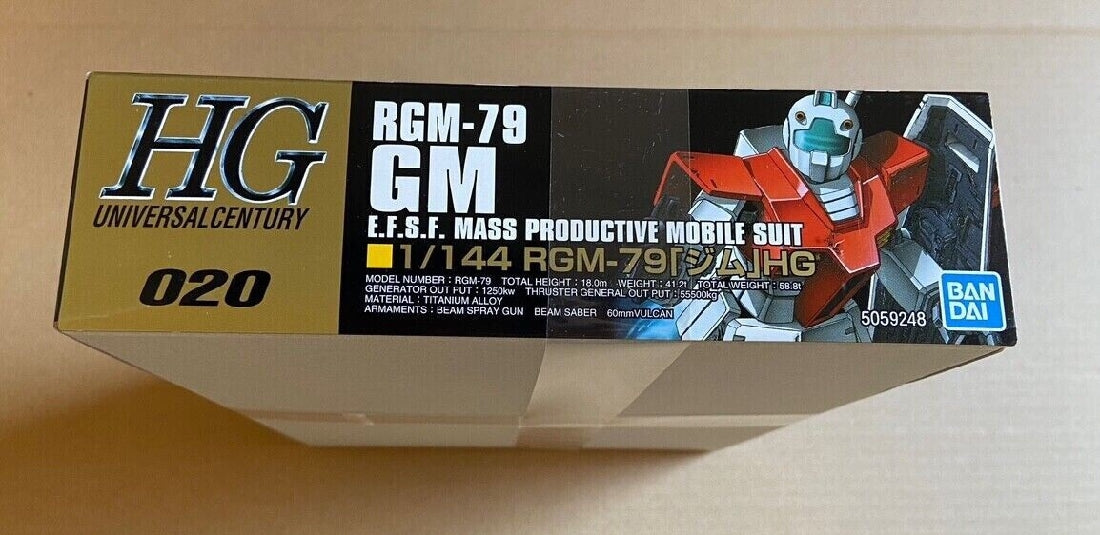 Gundam Mobile Suit Gundam Rgm-79 Gm High Grade 1:144 Scale Model Kit