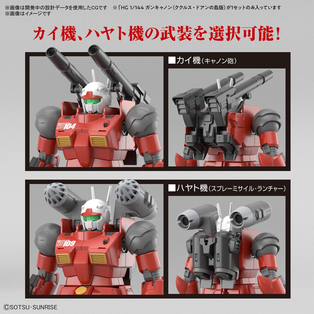 Mobile Suit Gundam: Cucuruz Doan's Island Guncannon High Grade 1:144 Scale Model Kit