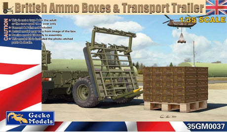 Gecko 1/35 British Ammo Boxes & Transport Trailer