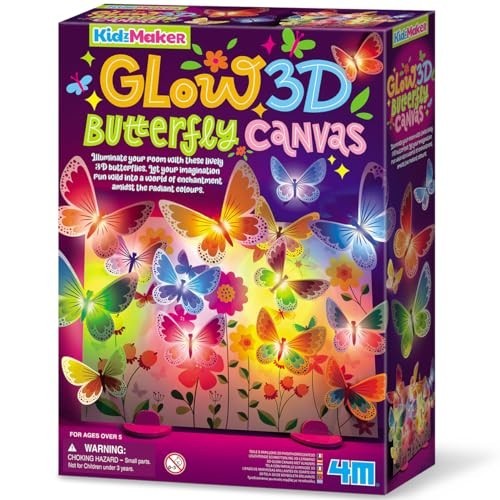 4M Kidzmaker - 3d Glow Butterfly Canvas