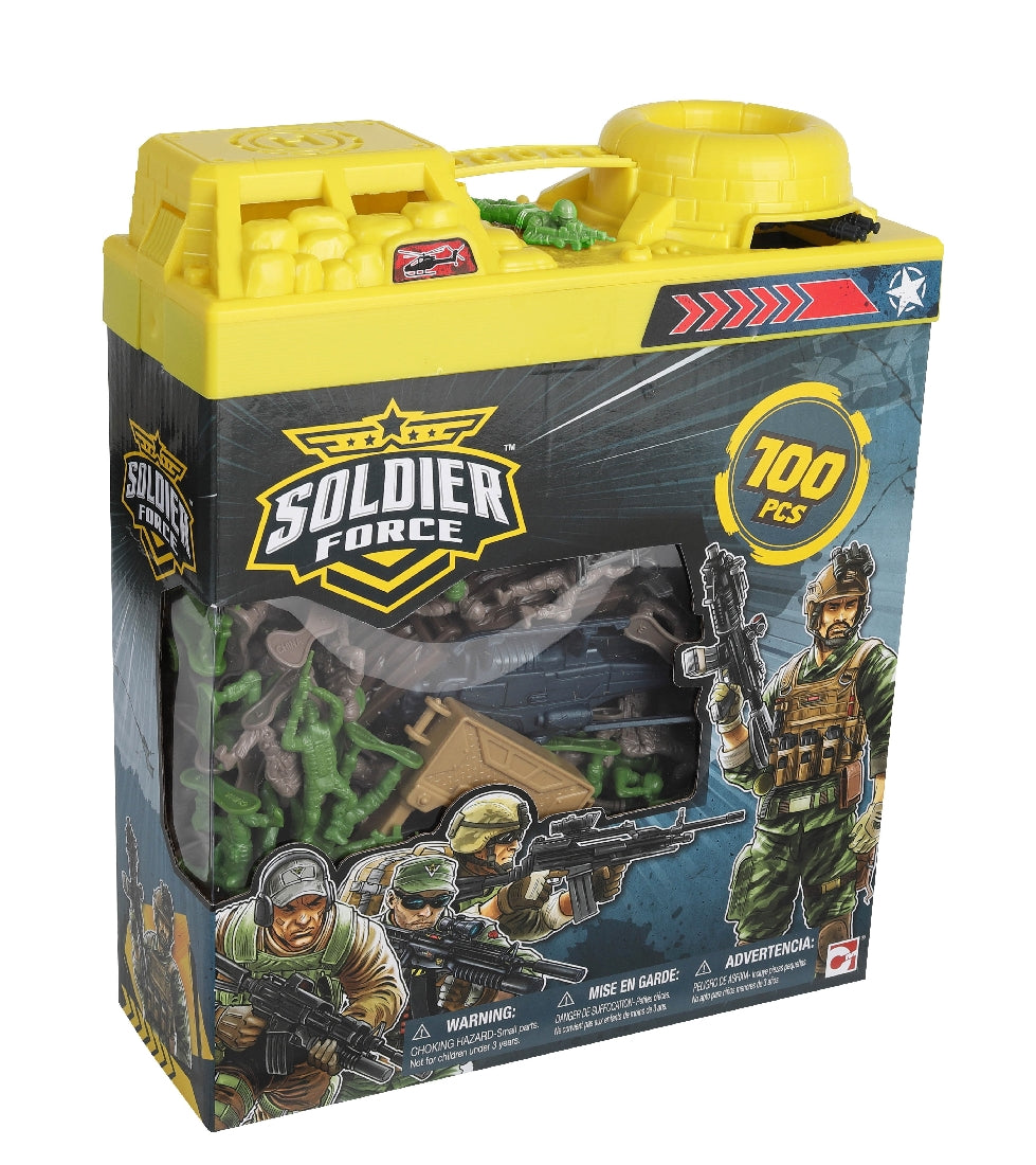 SOLDIER FORCE BUCKET PLAYSET 100PC