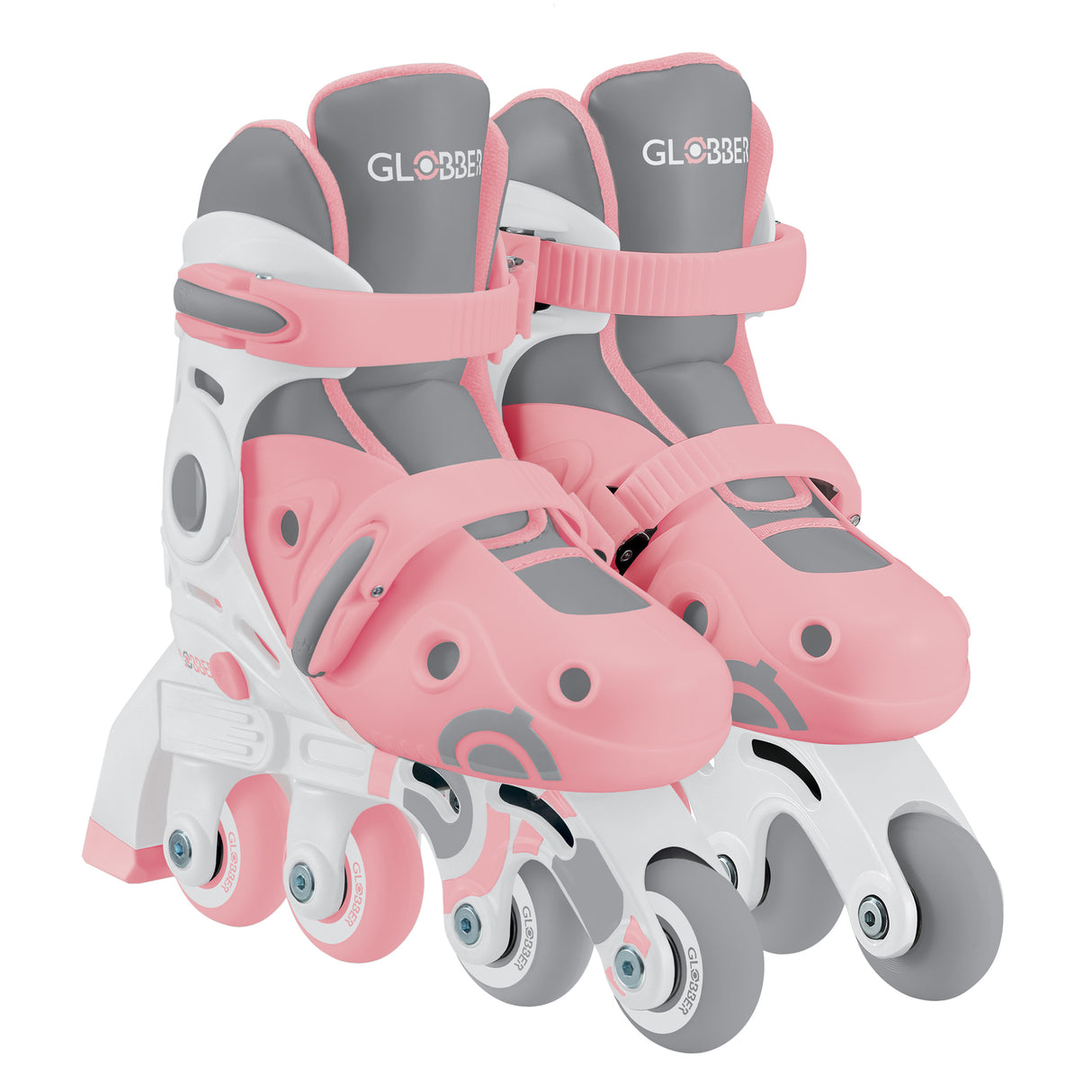 Globber Learning Inline Skates 2In1 Size 26-29 - PASTEL PINK
