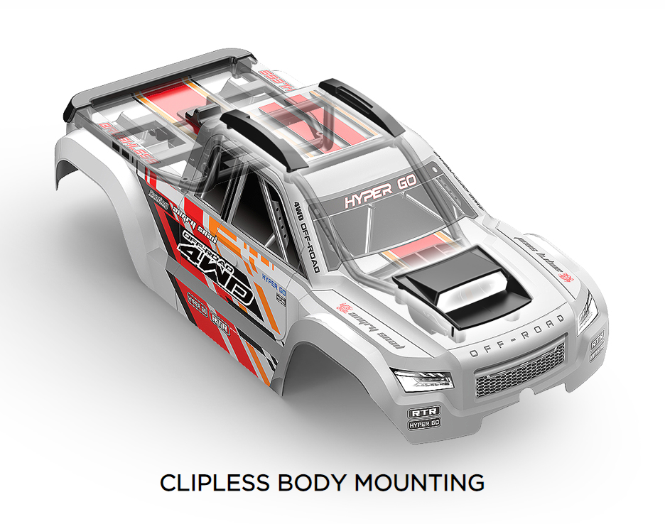 MJX 1/10 HYPER GO 4WD BRUSHLESS RC MONSTER TRUCK - BLACK