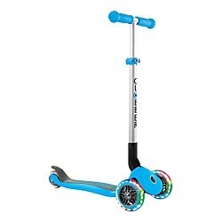 Globber - Primo Foldable Scooter with Motion Activated Lights Sky Blue
