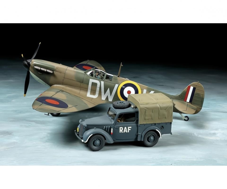 Tamiya 1/48 Spitfire Mk.i & Light Utility Car10hp
