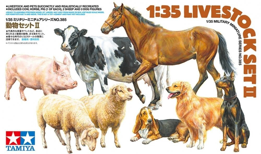 Tamiya 1/35 Diorama-set Livstock And Pets Set 2 (8)