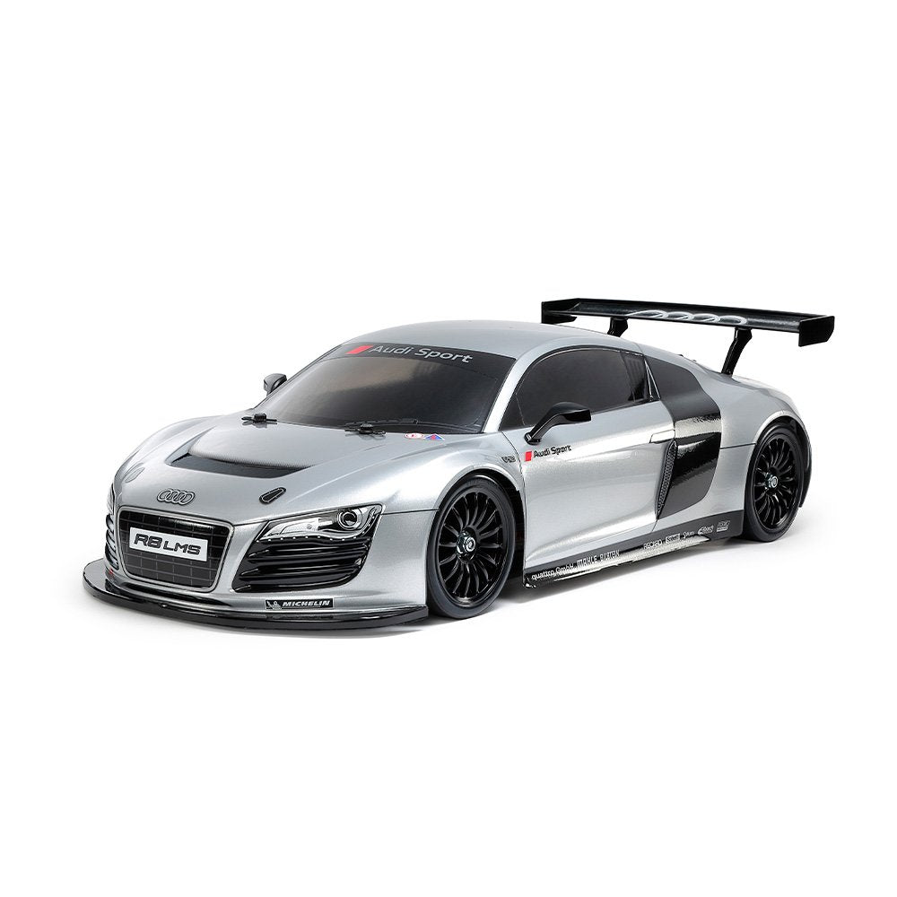 TAMIYA AUDI R8 LMS 2008 - SILVER PAINTED BODY (TT-02)
