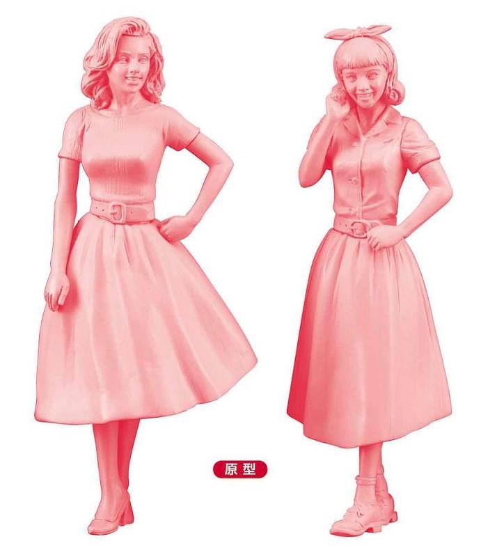 1/24 50’s American Girls Figure (two Kits In The Box)