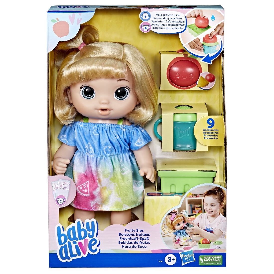 Baby Alive Fruity Sips Apple Blonde Hair
