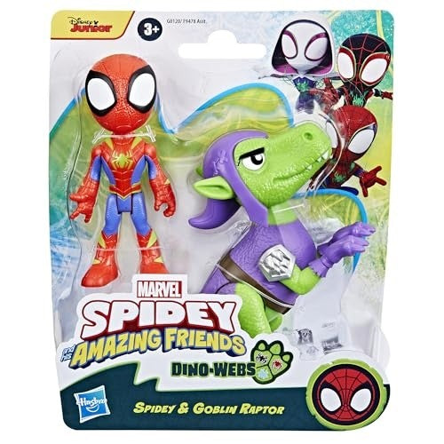 Spidey and Amazing Friends Marvel Dino-Webs Spidey and Goblin Raptor