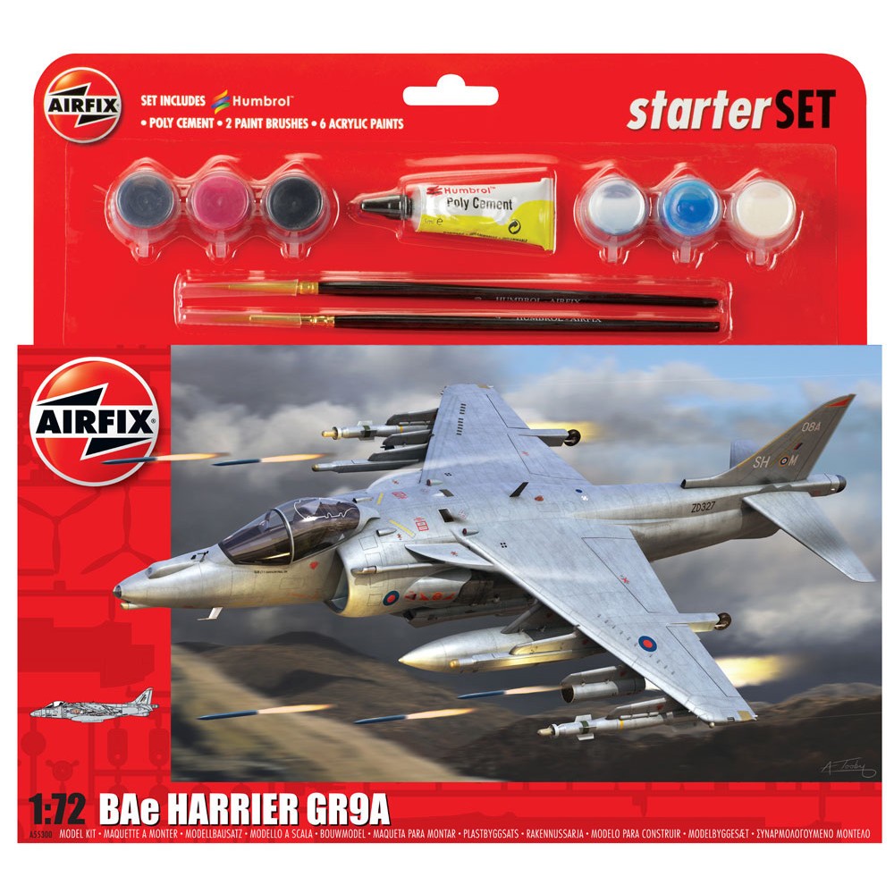 Airfix 1/72 Bae Harrier Gr9a Starter Set