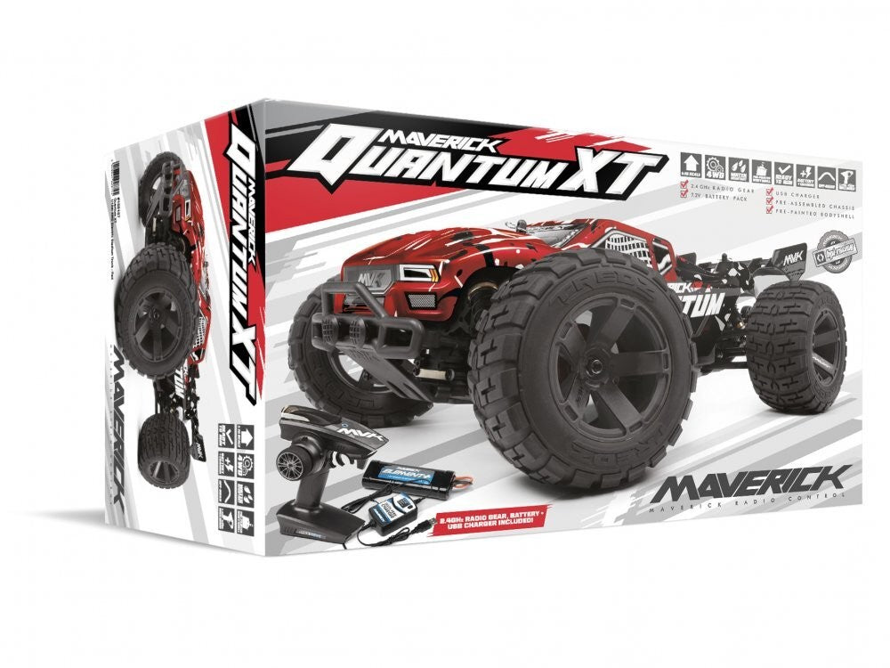 Maverick 1/10 Quantum Xt 4wd Brushed Electric Truggy (red/black)