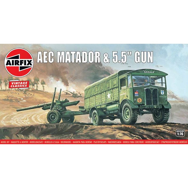 Airfix 1/76 Aec Matador & 5.5" Gun