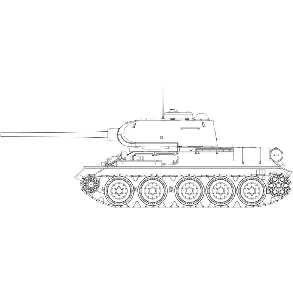 Airfix A1361 T34/85 II2 Factory Production Military Vehicle - 1:35 Scale Model Kit
