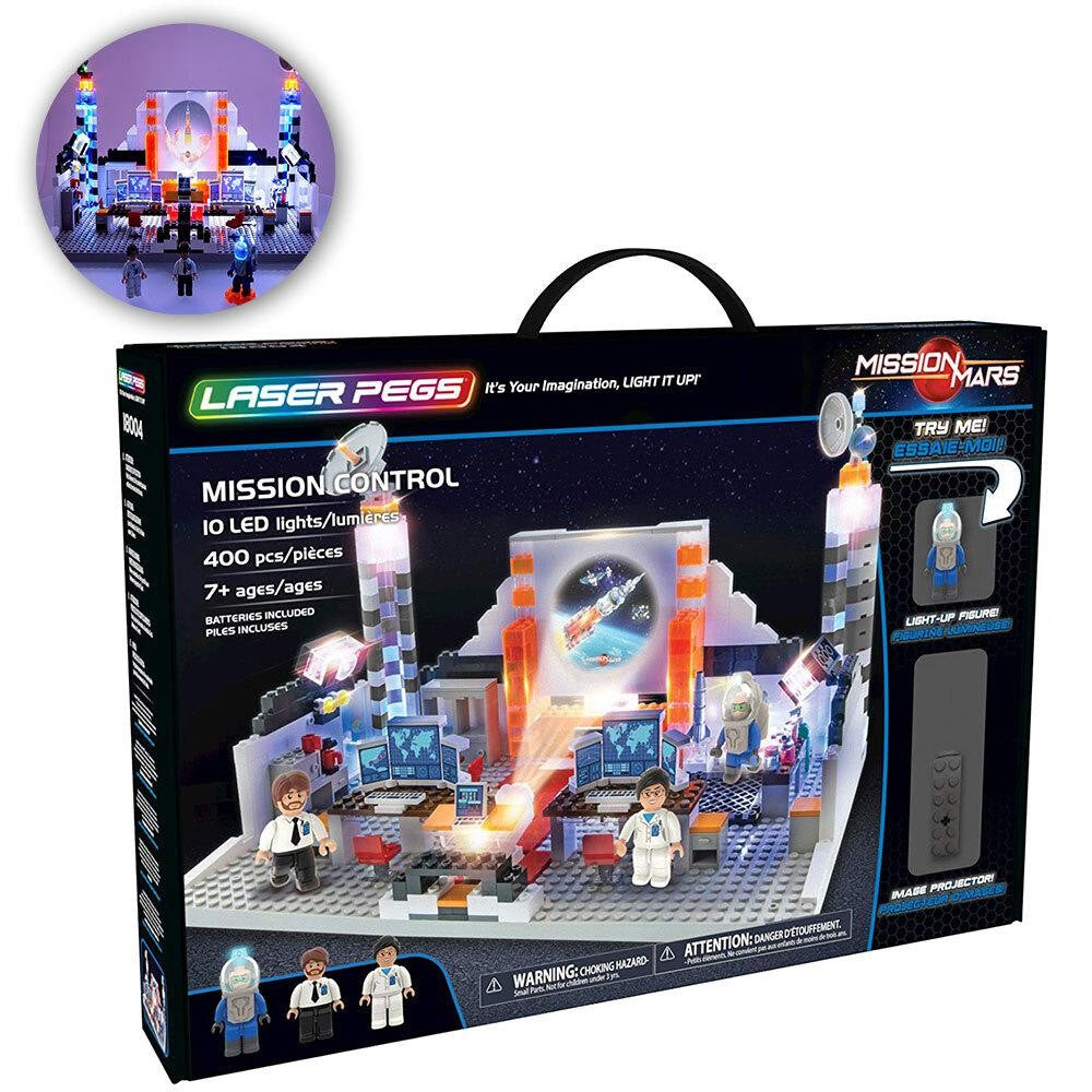 Laser Pegs 400pc Building Blocks/bricks Led Lights Misson Control 7y+