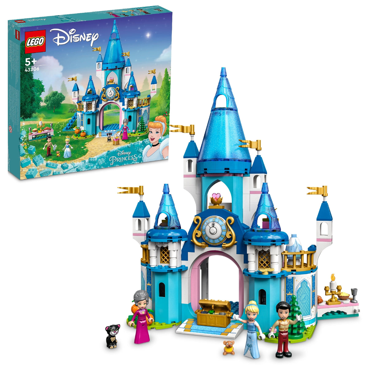 LEGO Disney Cinderella And Prince Charming's Castle 43206 Age: 5+