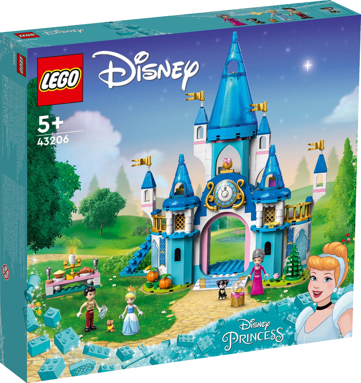 LEGO Disney Cinderella And Prince Charming's Castle 43206 Age: 5+
