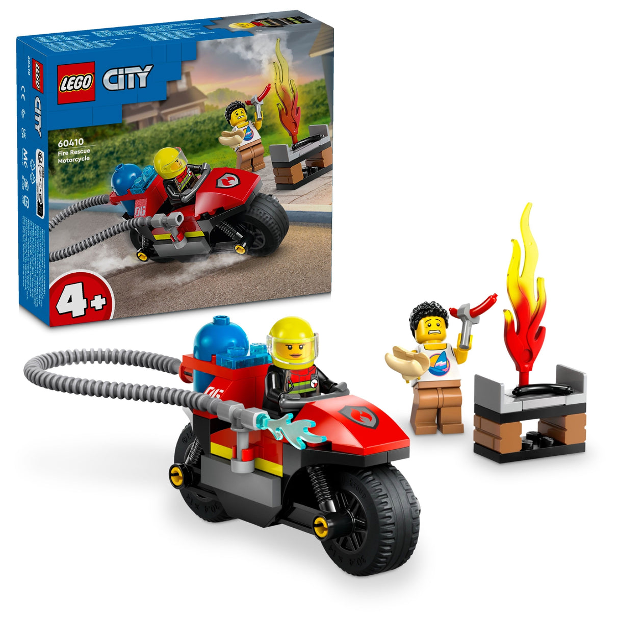 LEGO City Fire Rescue Motorcycle 60410 Age: 4+
