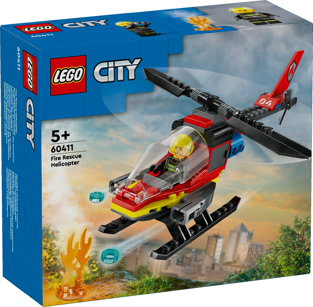 LEGO CITY Fire Rescue Helicopter 60411 Age: 5+