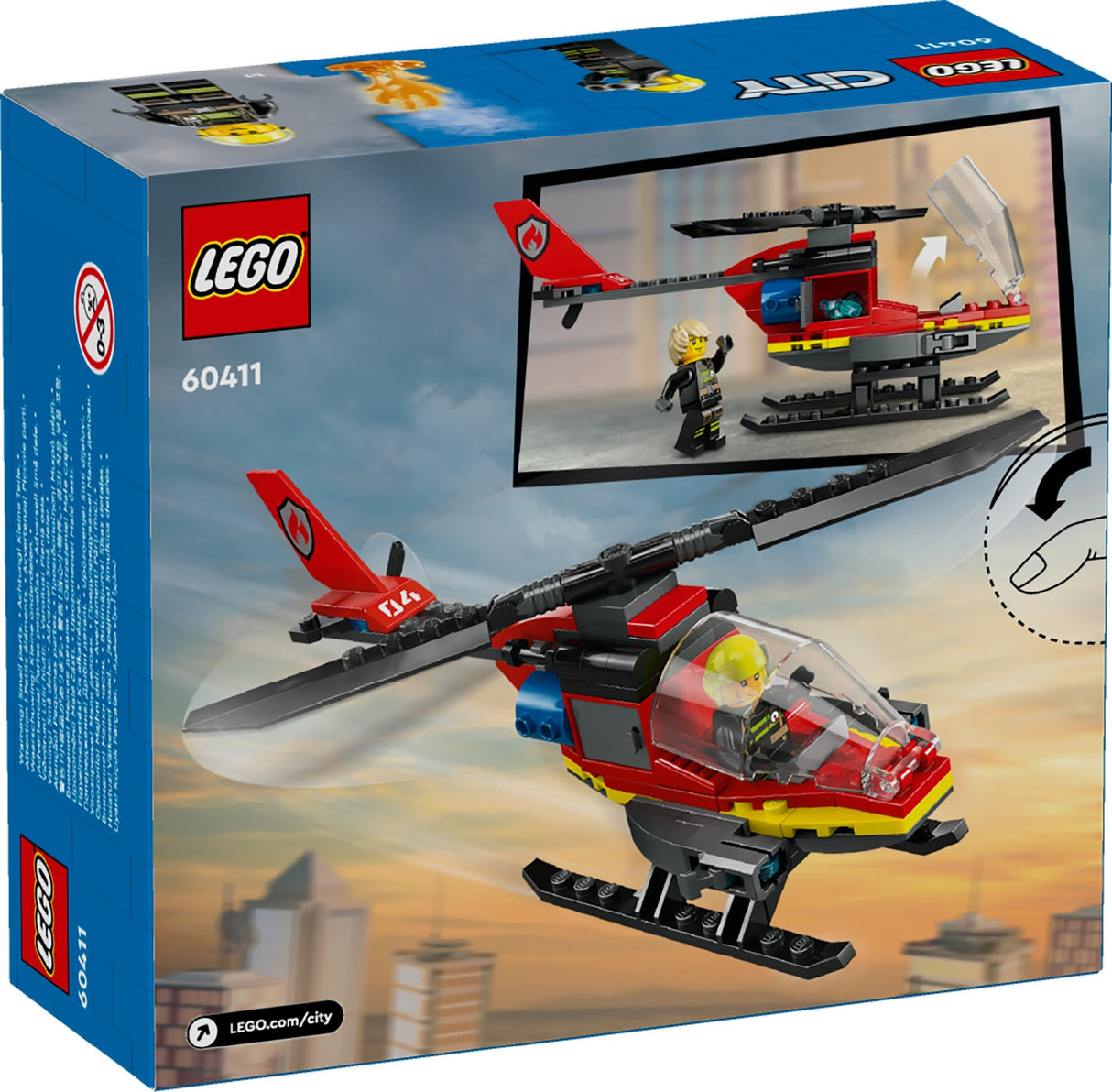 LEGO CITY Fire Rescue Helicopter 60411 Age: 5+