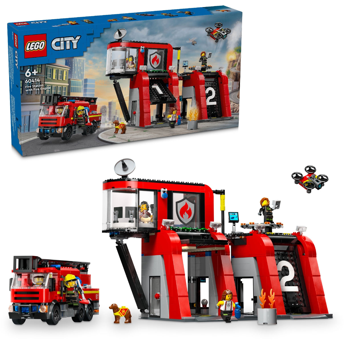 LEGO CITY Fire Station with Fire Truck 60414 Age: 6+