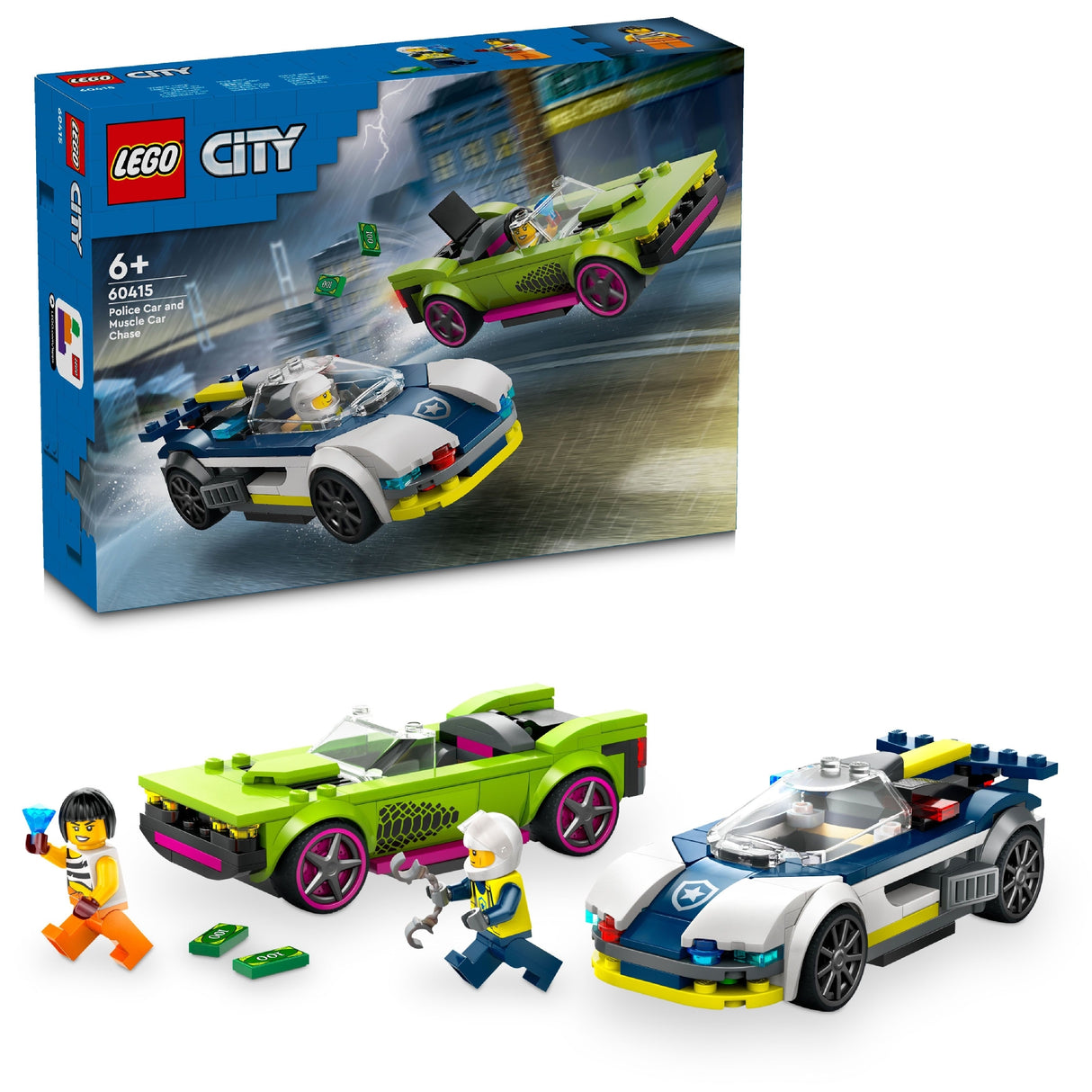 LEGO CITY Police Car and Muscle Car Chase 60415 Age: 6+