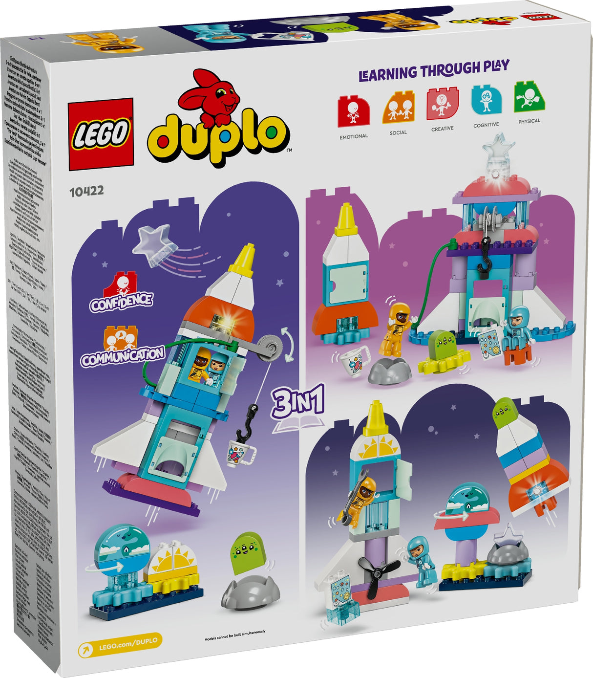 LEGO Duplo 3 In 1 Space Shuttle Adventure 10422 Age: 3+
