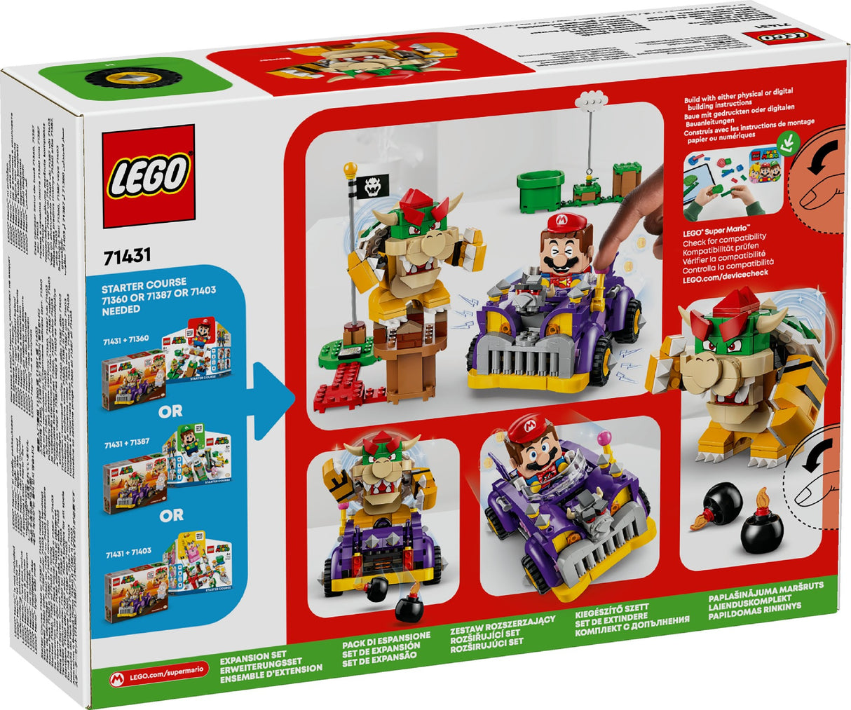 LEGO Super Mario Bowser's Muscle Car Expansion Set 71431 Age: 8+