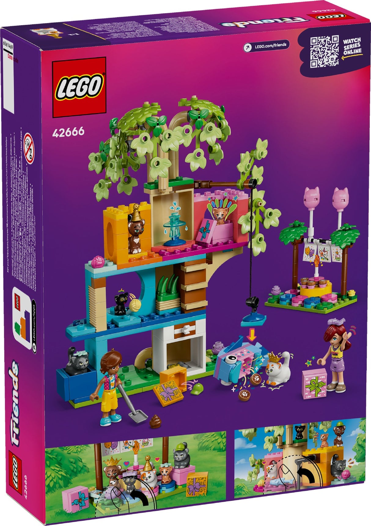 LEGO Friends Cat Birthday Party & Tree House 42666 Age: 6+