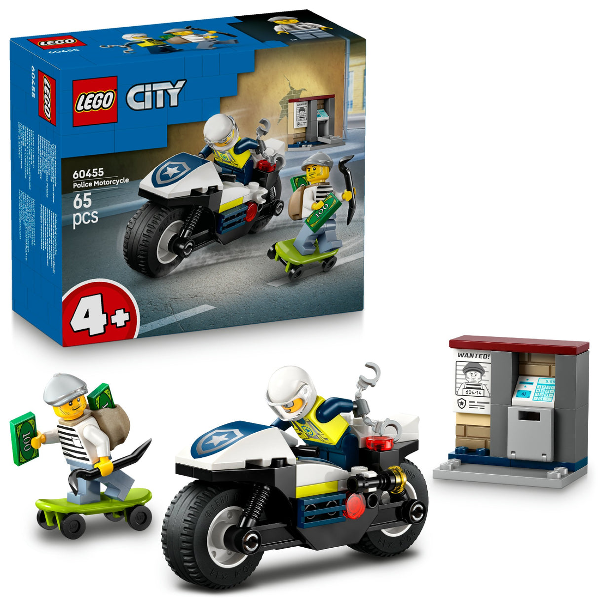 LEGO CITY Police Motorcycle Chase 60455 Age: 4+