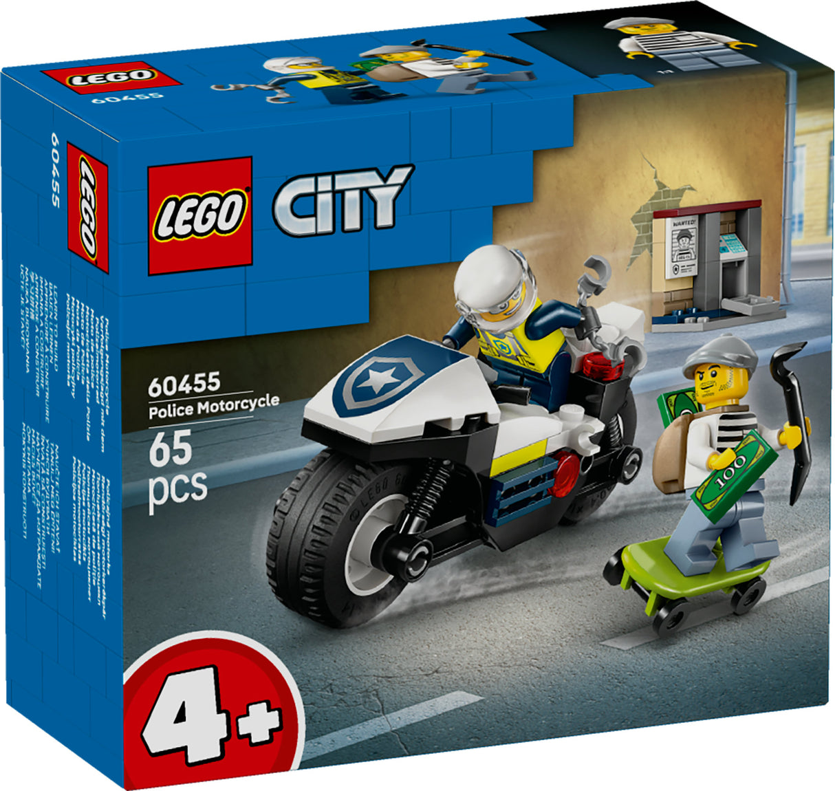 LEGO CITY Police Motorcycle Chase 60455 Age: 4+