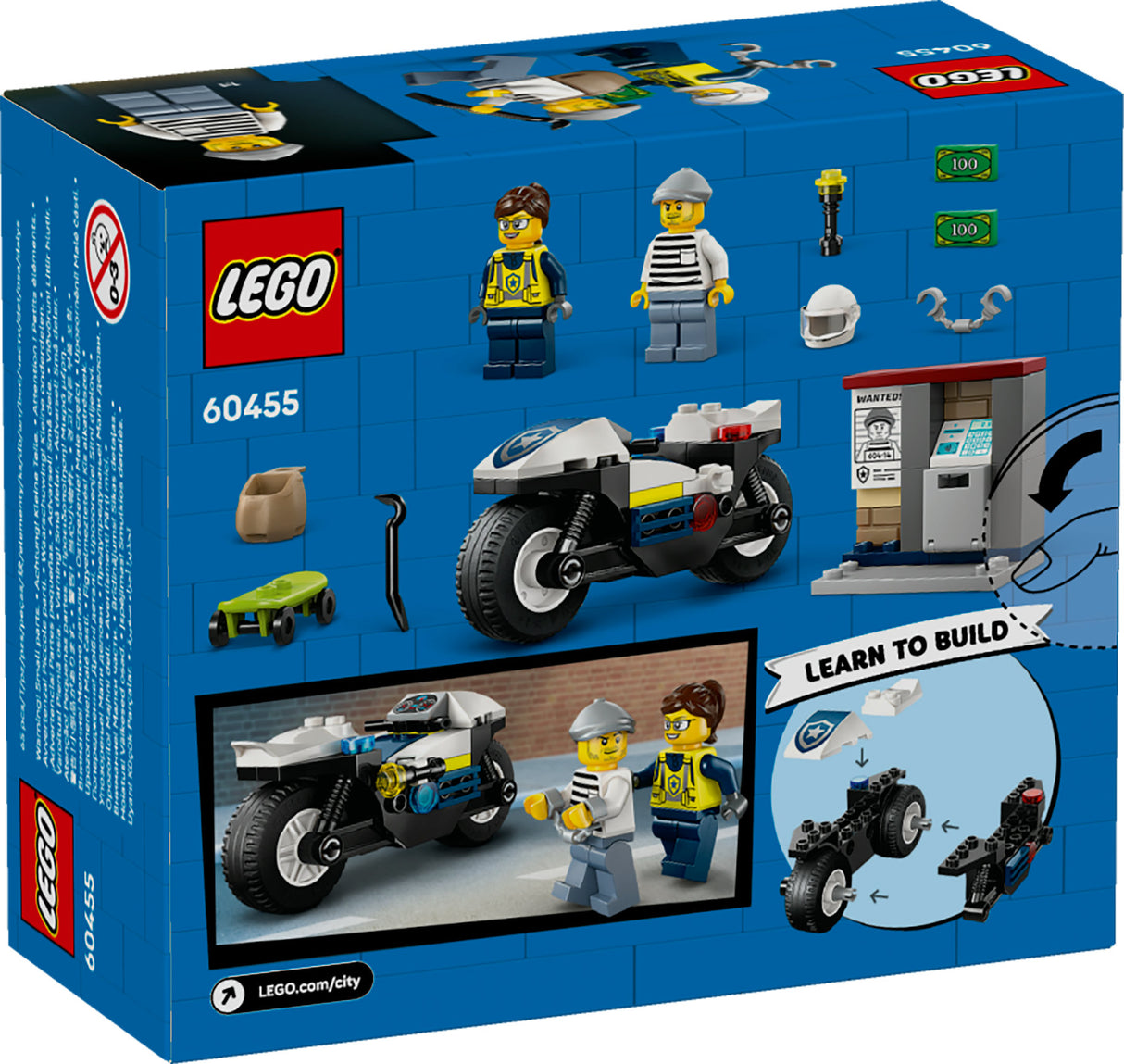 LEGO CITY Police Motorcycle Chase 60455 Age: 4+