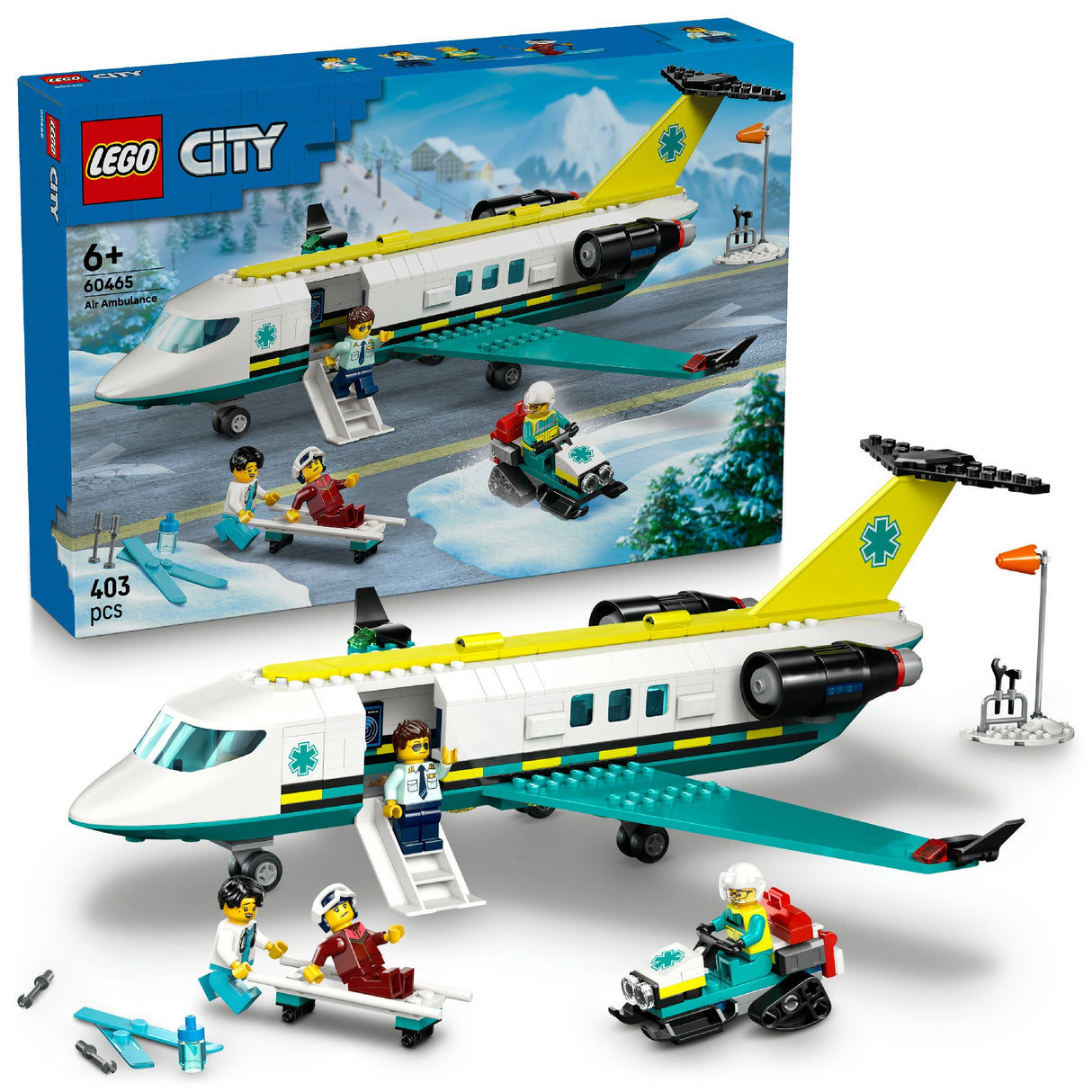 LEGO CITY Emergency Air Ambulance Airplane 60465 Age: 6+