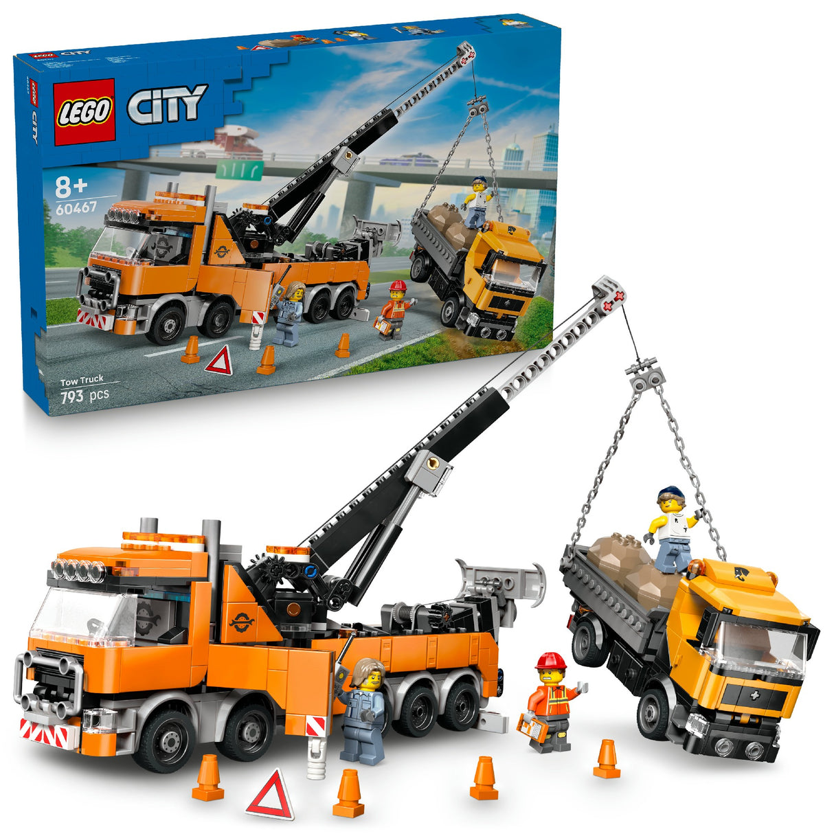 LEGO CITY Heavy-Duty Recovery Tow Truck with Crane 60467 Age: 8+