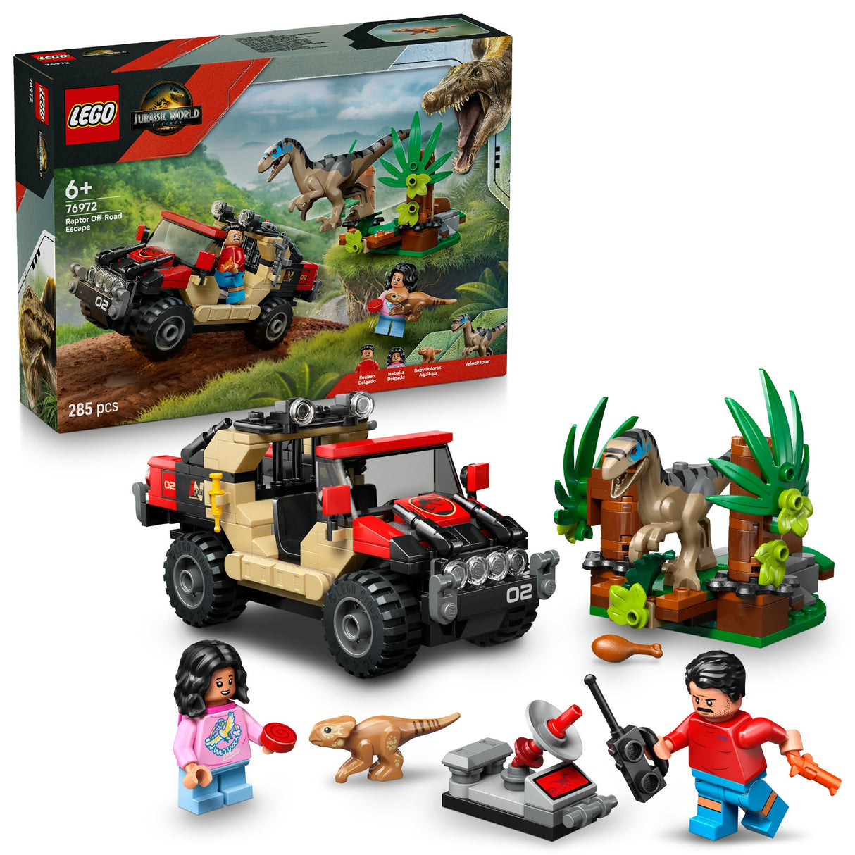 LEGO Jurassic World Raptor Off-Road Escape 76972 Age: 6+