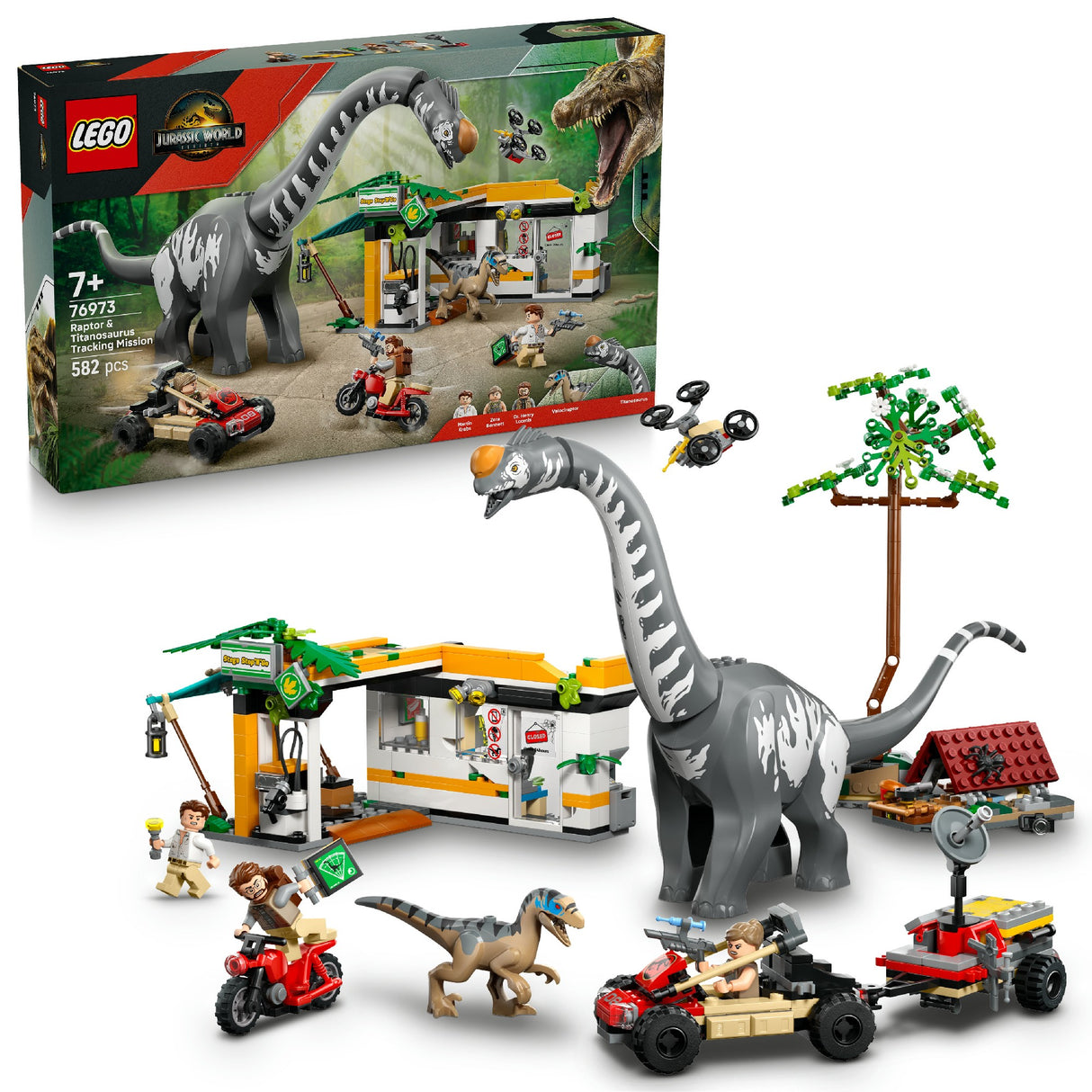 LEGO Jurassic World Raptor & Titanosaurus Tracking Mission 76973 Age: 7+