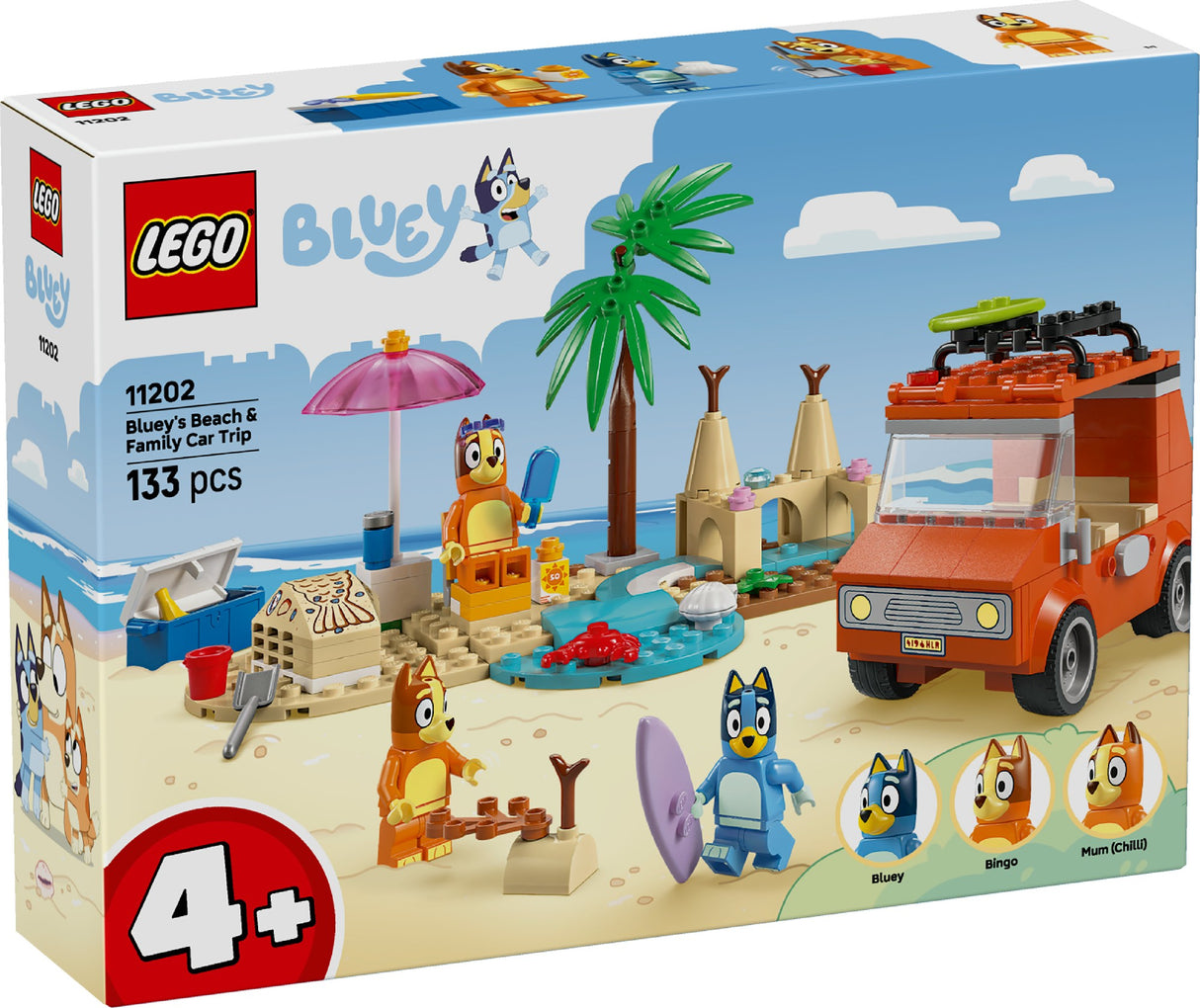 LEGO Bluey Bluey's Beach & Family Car Trip 11202 Age: 4+