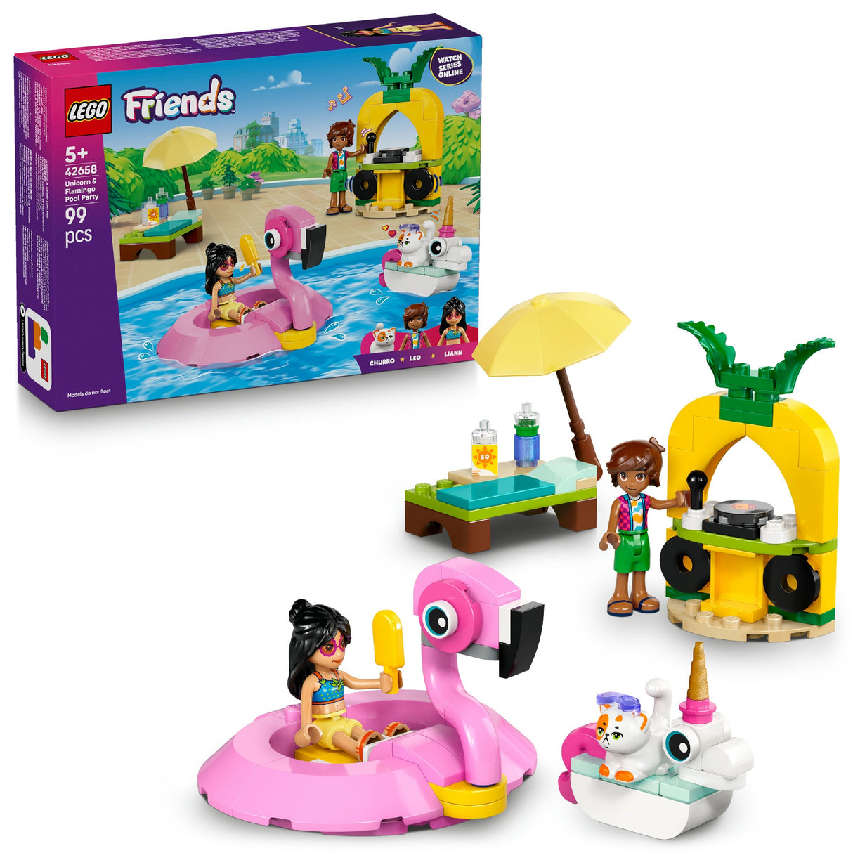 LEGO Friends Unicorn & Flamingo Pool Party 42658 Age: 5+
