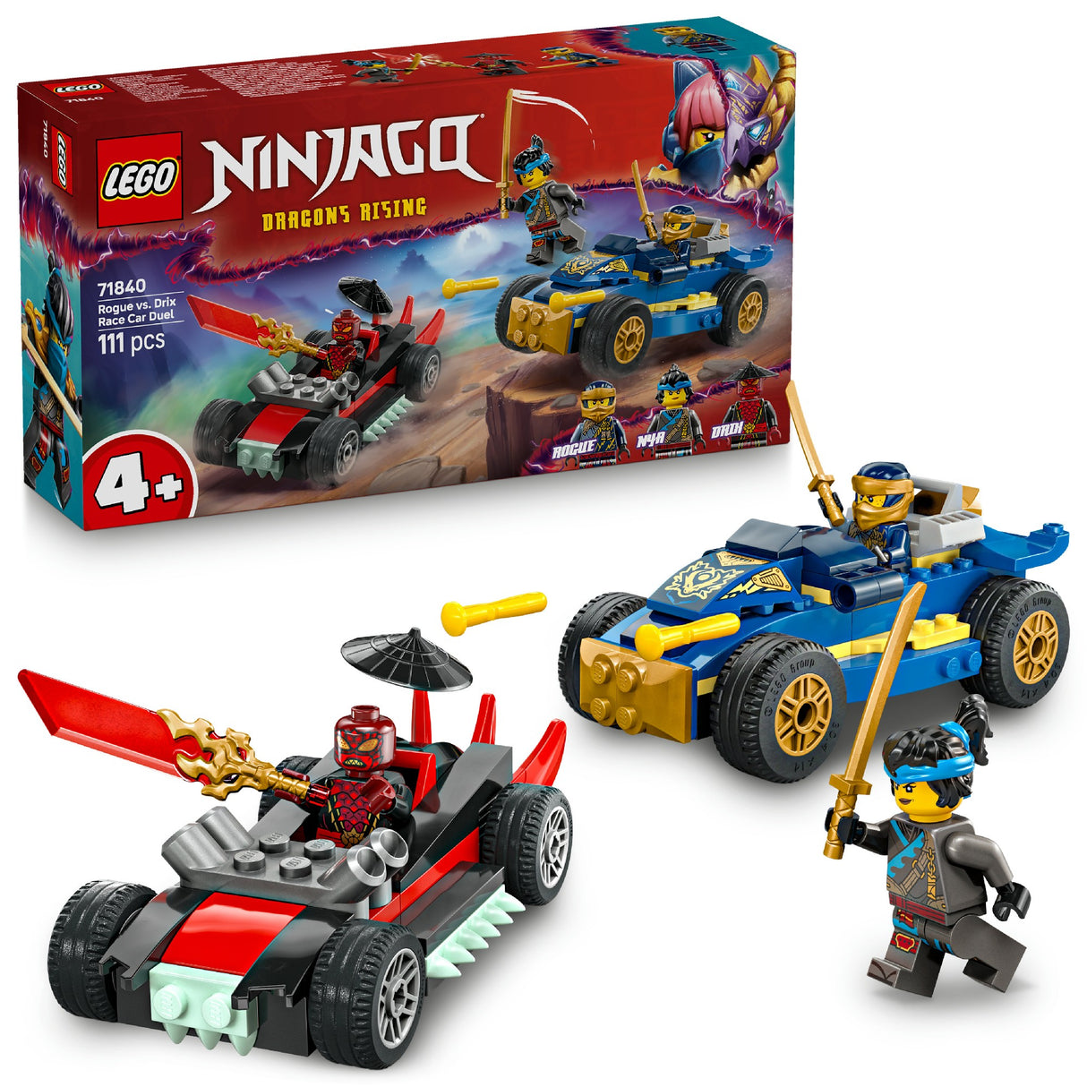 LEGO Ninjago Rogue vs. Drix Race Car Duel 71840 Age: 4+