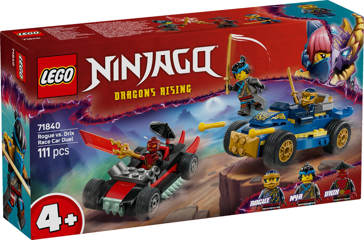 LEGO Ninjago Rogue vs. Drix Race Car Duel 71840 Age: 4+