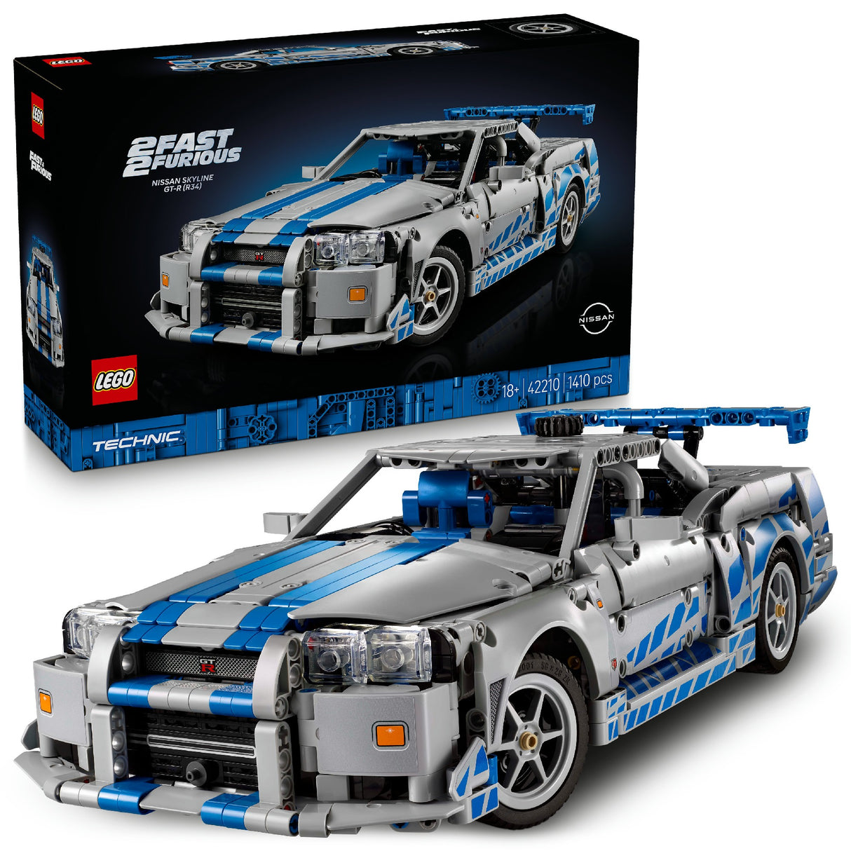LEGO Technic 2 Fast 2 Furious Nissan Skyline GT-R (R34) 42210 Age: 18+
