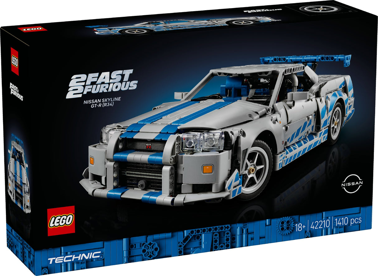 LEGO Technic 2 Fast 2 Furious Nissan Skyline GT-R (R34) 42210 Age: 18+