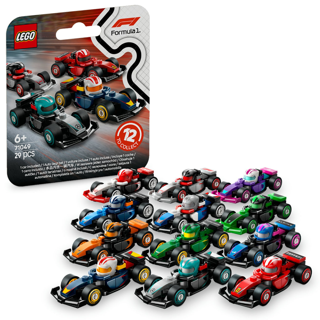 LEGO Minifigures F1® Collectible Race Cars 71049 Age: 6+