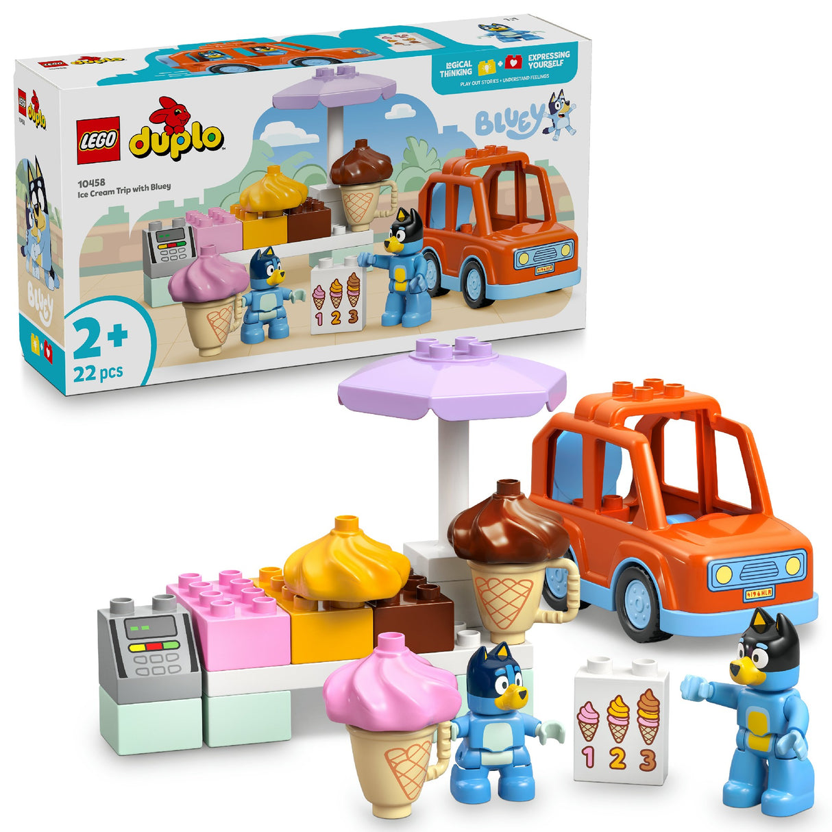 LEGO DUPLO Ice Cream Trip with Bluey 10458 Age: 2+