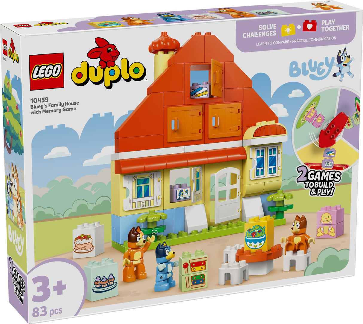 LEGO DUPLO Bluey's Family House with Memory Game 10459 Age: 3+
