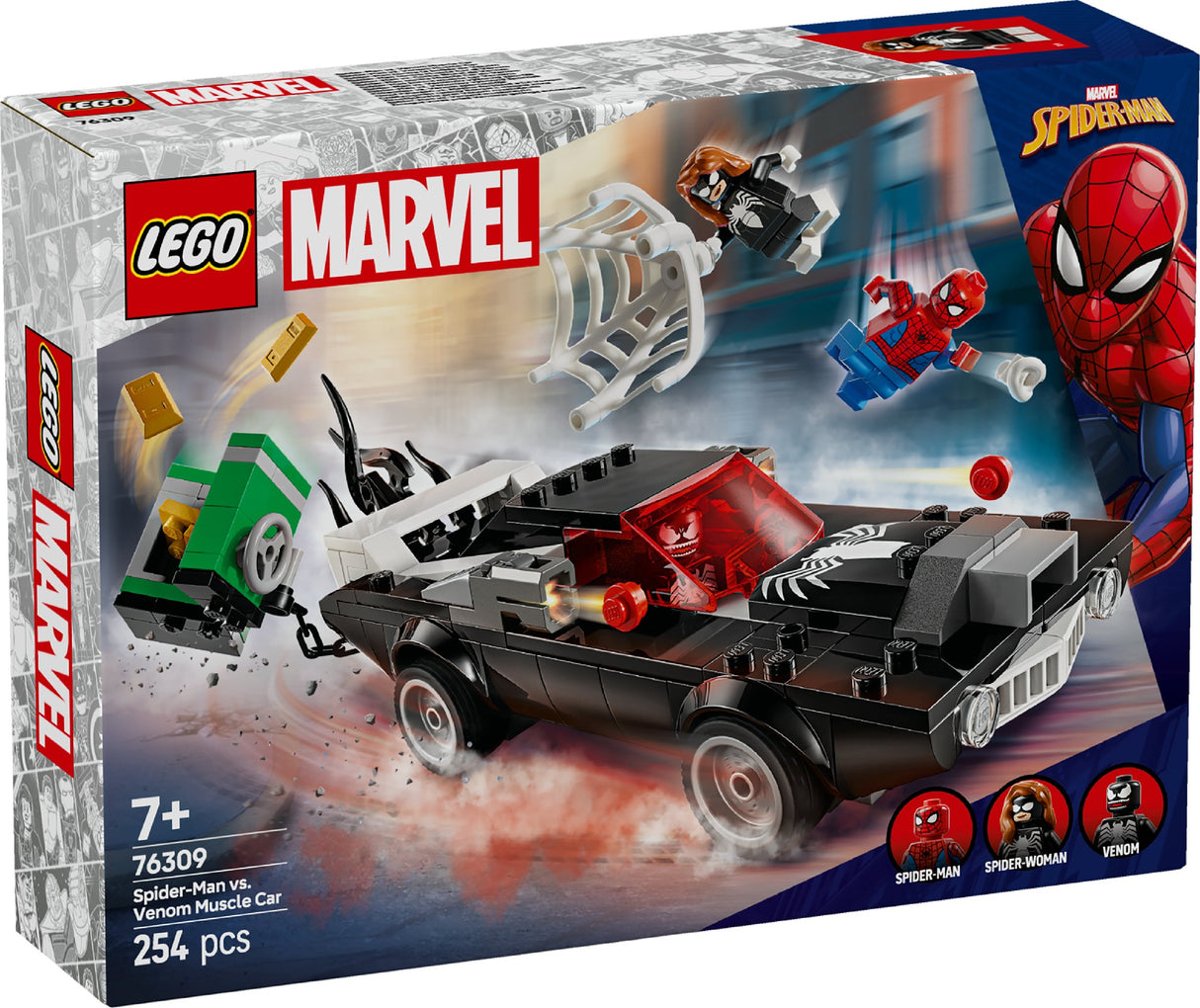LEGO MARVEL SPIDER-MAN VS. VENOM MUSCLE CAR 76309 AGE:7+
