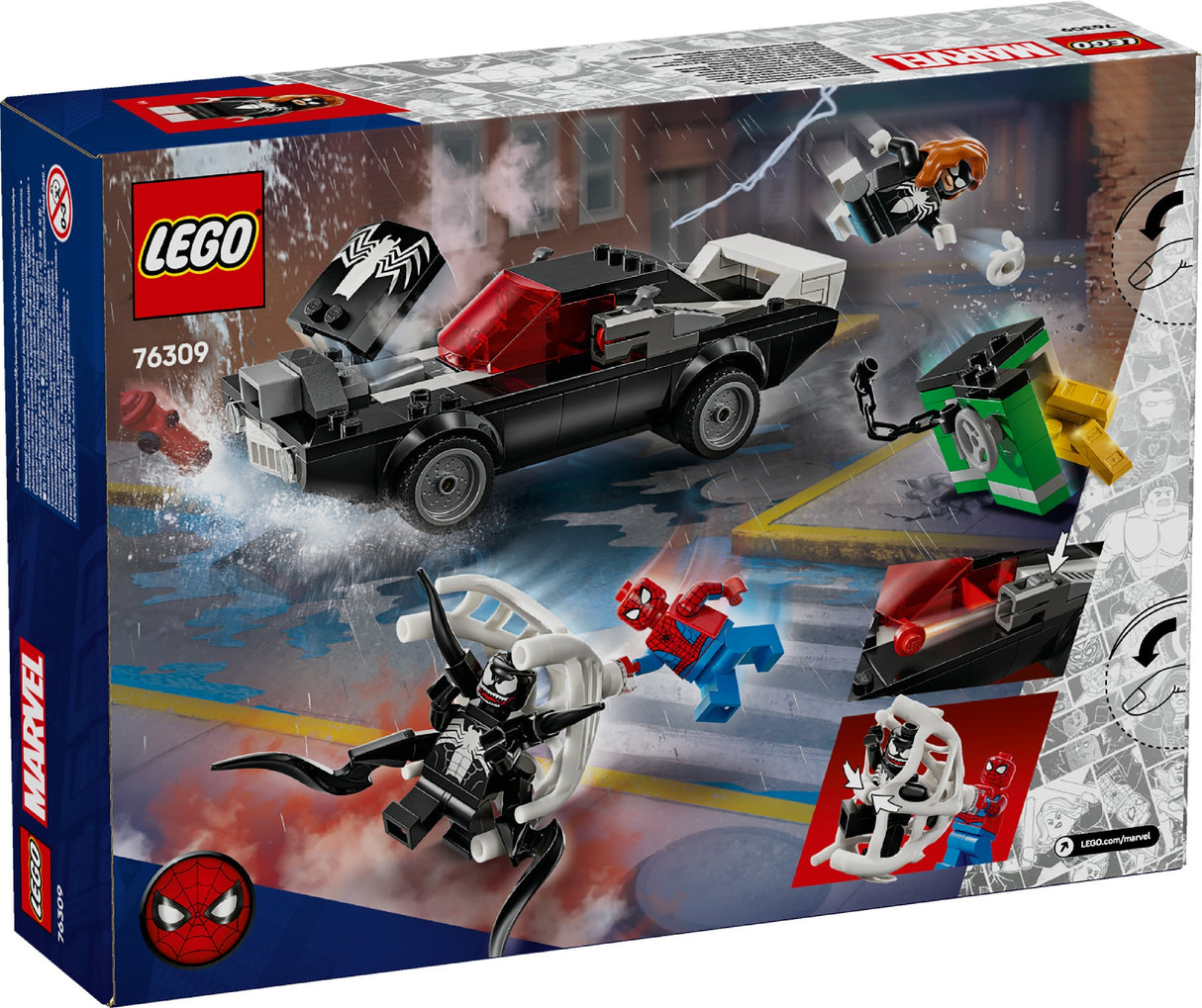 LEGO MARVEL SPIDER-MAN VS. VENOM MUSCLE CAR 76309 AGE:7+