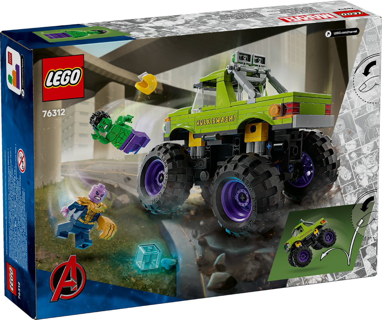 LEGO MARVEL THE HULK TRUCK VS. THANOS 76312 AGE:7+